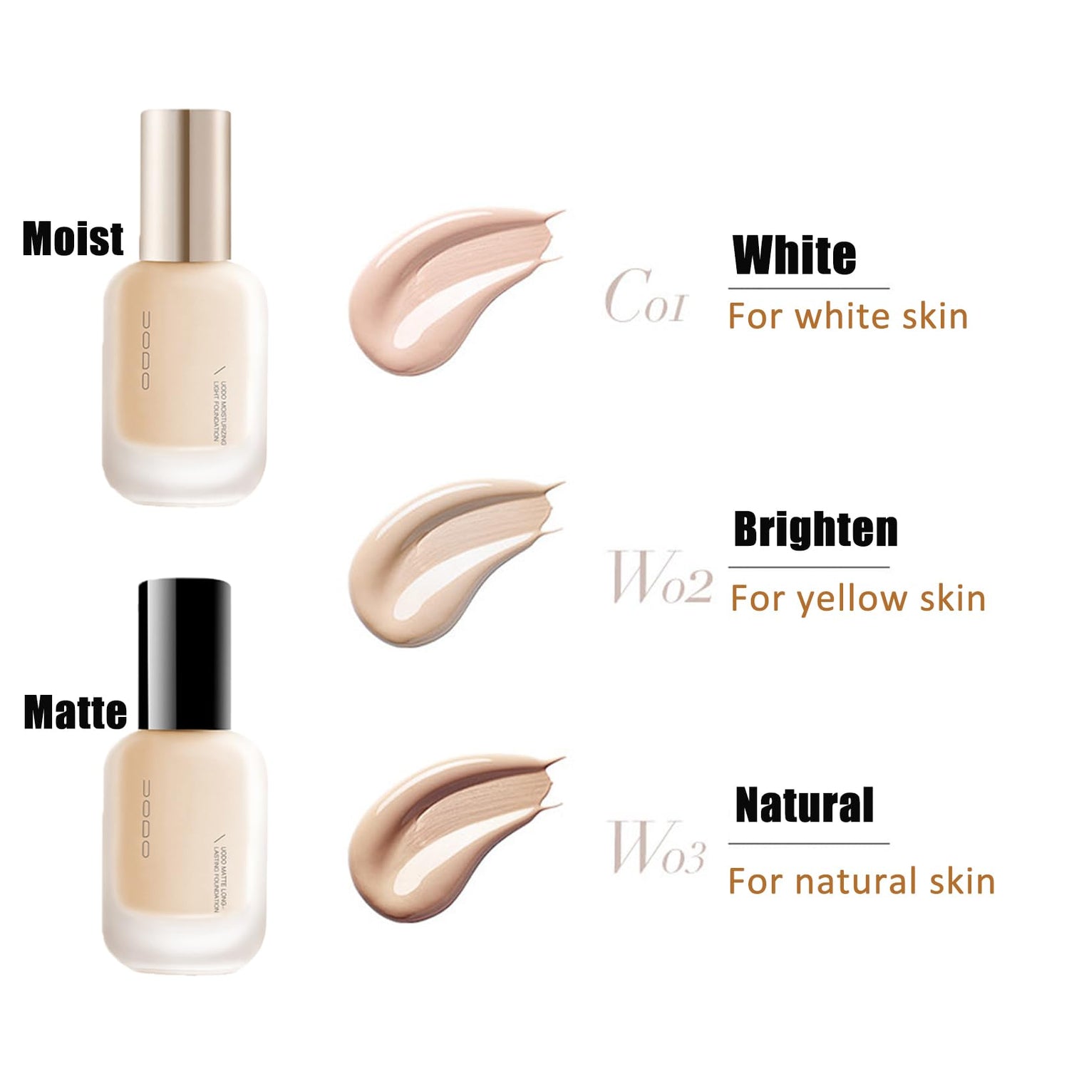 Moisturizing Light Foundation For Dry Skin - 3 Shades