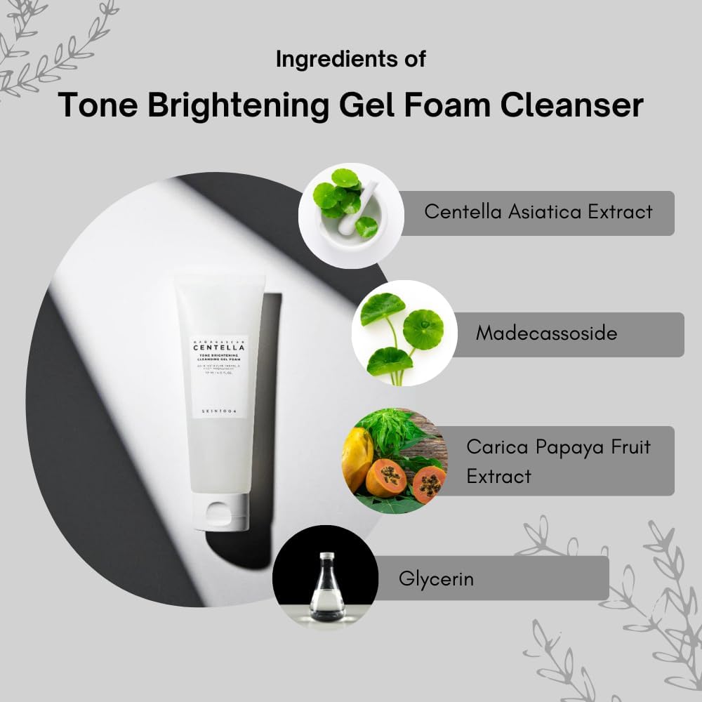 Madagascar Centella Tone Brightening Cleansing Gel Foam [125ml]