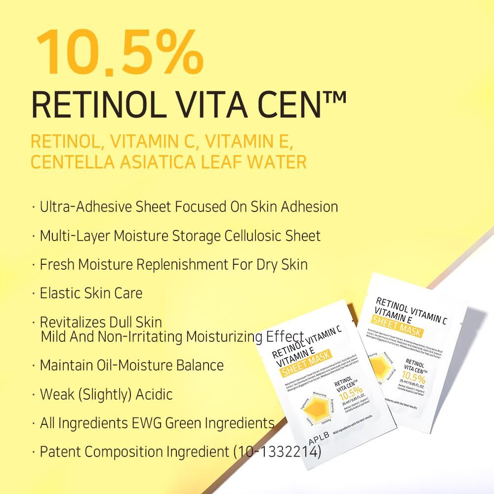 Retinol Vitamin C &amp;amp; E Sheet Mask [25ml]
