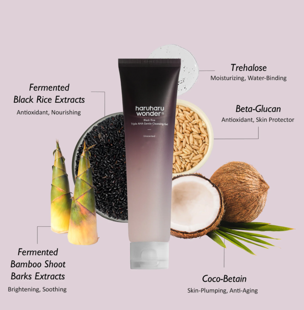 Black Rice Triple AHA Gentle Cleansing Gel [100ml]